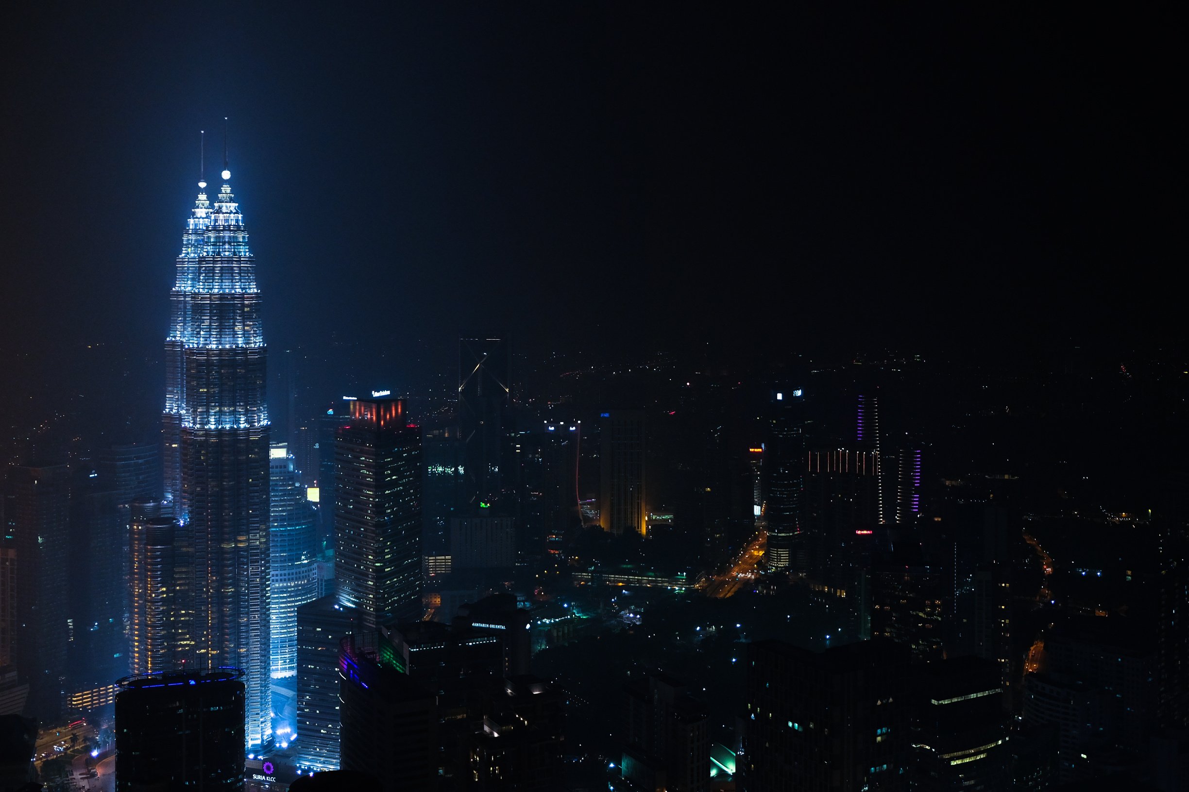 Urban City of Kuala Lumpur at Night